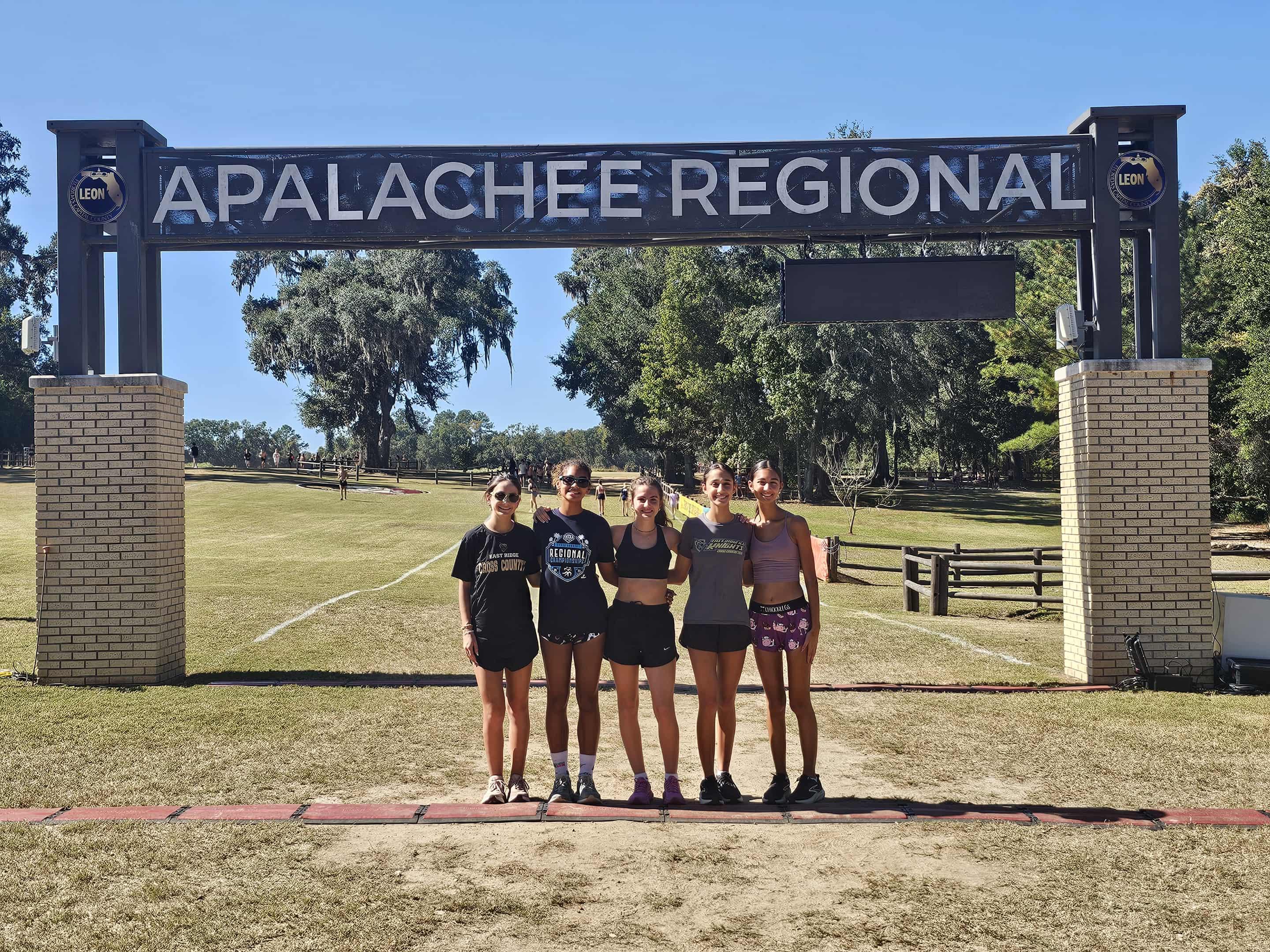 Girls at the finish line